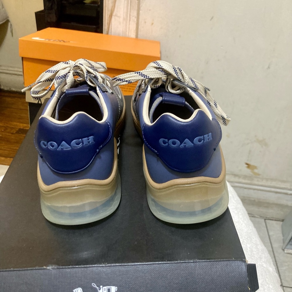 Brand new Men Coach sneakers   CTYSL CLRBLK CRT  color blue mist grey QGW - Picture 3 of 5